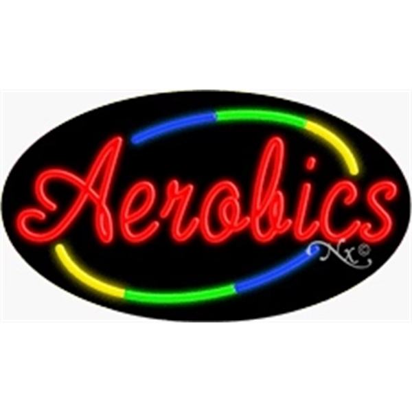 17" x 30" x 3" oval shaped, flashing neon sign; for... from ASI 30442 Above & Beyond Advertising Products / PromoAdLine