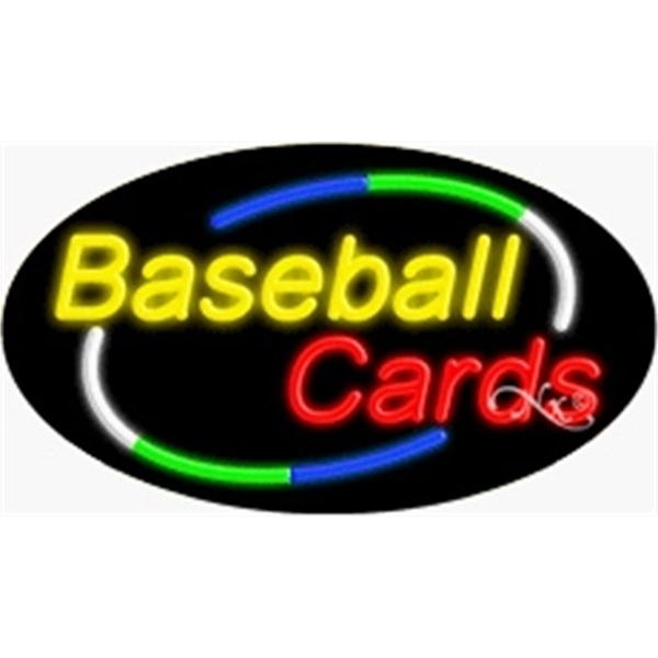 17" x 30" x 3" oval shaped, flashing neon sign; for... from ASI 30442 Above & Beyond Advertising Products / PromoAdLine