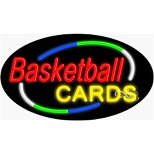 17" x 30" x 3" oval shaped, flashing neon sign; for... from ASI 30442 Above & Beyond Advertising Products / PromoAdLine