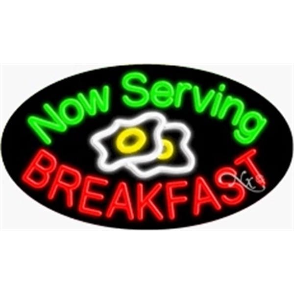 17" x 30" x 3" oval shaped, flashing neon sign; for... from ASI 30442 Above & Beyond Advertising Products / PromoAdLine