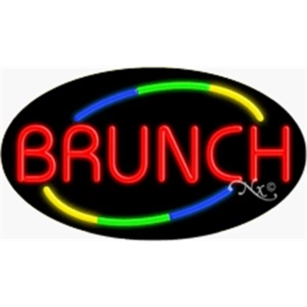 17" x 30" x 3" oval shaped, flashing neon sign; for... from ASI 30442 Above & Beyond Advertising Products / PromoAdLine