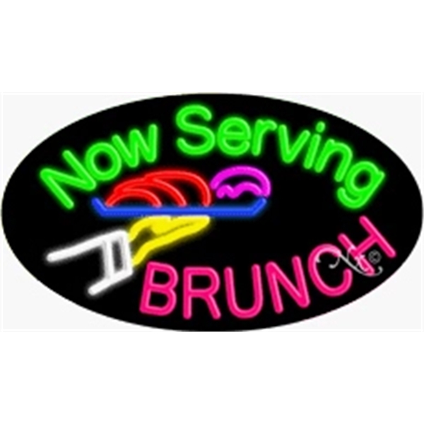 17" x 30" x 3" oval shaped, flashing neon sign; for... from ASI 30442 Above & Beyond Advertising Products / PromoAdLine