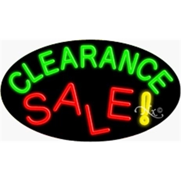 17" x 30" x 3" oval shaped, flashing neon sign; for... from ASI 30442 Above & Beyond Advertising Products / PromoAdLine