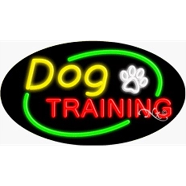 17" x 30" x 3" oval shaped, flashing neon sign; for... from ASI 30442 Above & Beyond Advertising Products / PromoAdLine