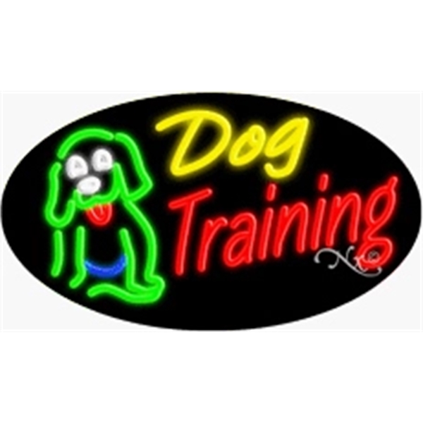 17" x 30" x 3" oval shaped, flashing neon sign; for... from ASI 30442 Above & Beyond Advertising Products / PromoAdLine