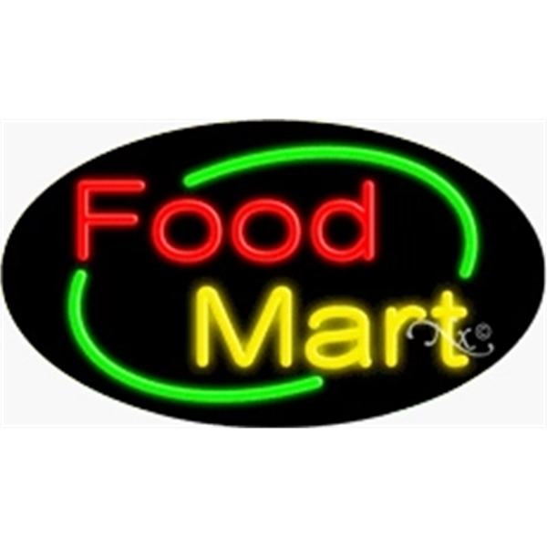 17" x 30" x 3" oval shaped, flashing neon sign; for... from ASI 30442 Above & Beyond Advertising Products / PromoAdLine