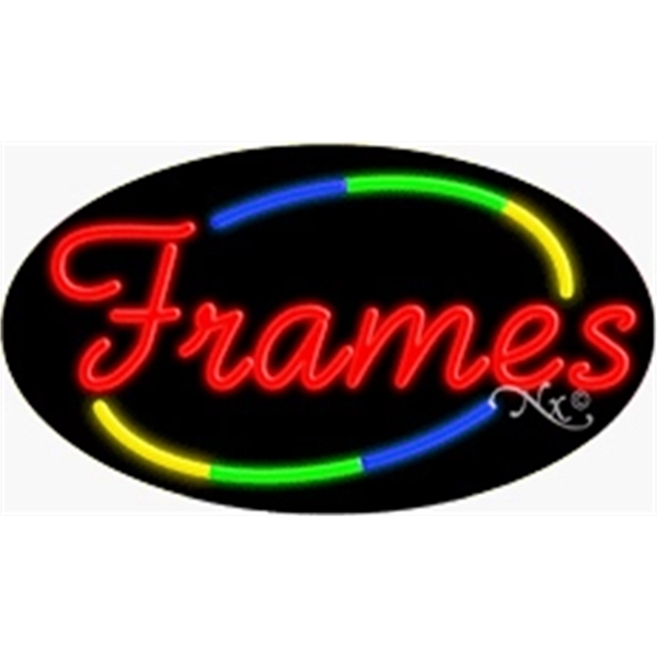 17" x 30" x 3" oval shaped, flashing neon sign; for... from ASI 30442 Above & Beyond Advertising Products / PromoAdLine