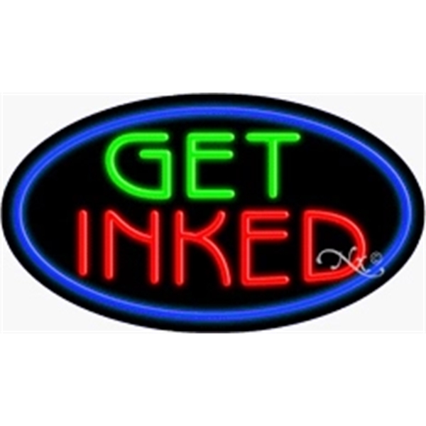 17" x 30" x 3" oval shaped, flashing neon sign; for... from ASI 30442 Above & Beyond Advertising Products / PromoAdLine