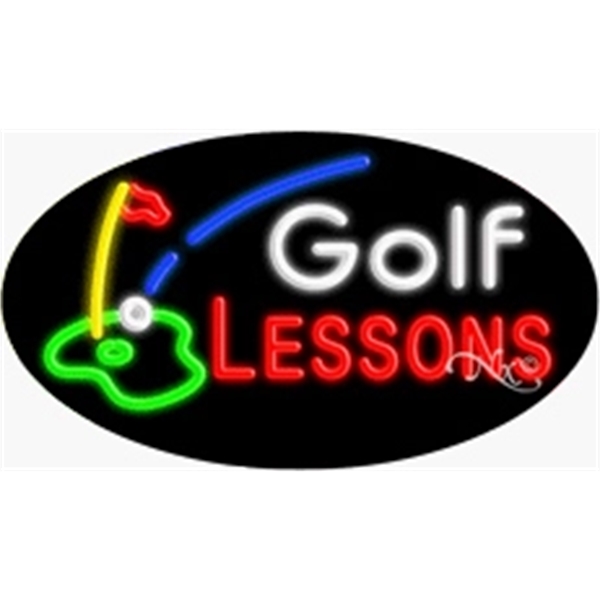 17" x 30" x 3" oval shaped, flashing neon sign; for... from ASI 30442 Above & Beyond Advertising Products / PromoAdLine