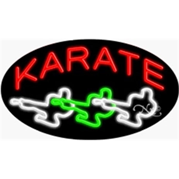 17" x 30" x 3" oval shaped, flashing neon sign; for... from ASI 30442 Above & Beyond Advertising Products / PromoAdLine