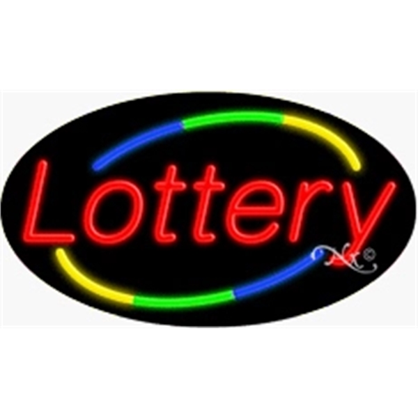 17" x 30" x 3" oval shaped, flashing neon sign; for... from ASI 30442 Above & Beyond Advertising Products / PromoAdLine