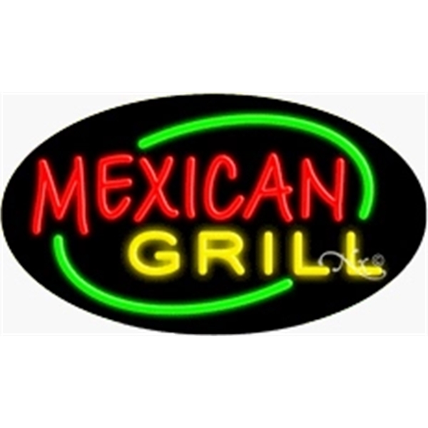 17" x 30" x 3" oval shaped, flashing neon sign; for... from ASI 30442 Above & Beyond Advertising Products / PromoAdLine