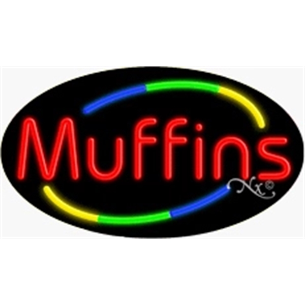 17" x 30" x 3" oval shaped, flashing neon sign; for... from ASI 30442 Above & Beyond Advertising Products / PromoAdLine