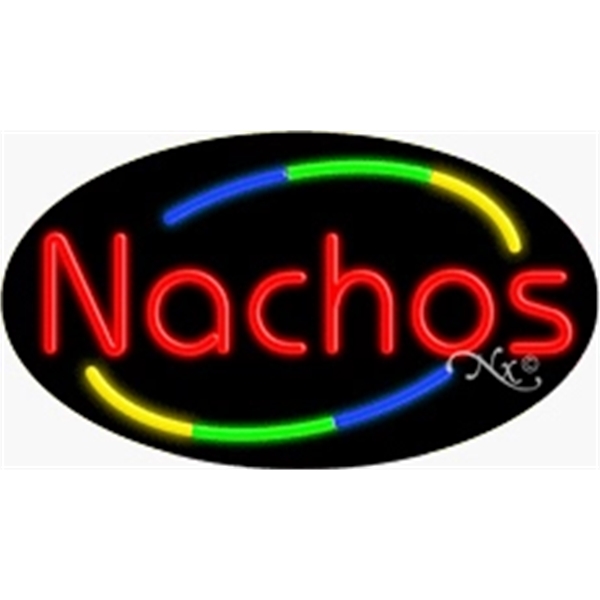 17" x 30" x 3" oval shaped, flashing neon sign; for... from ASI 30442 Above & Beyond Advertising Products / PromoAdLine