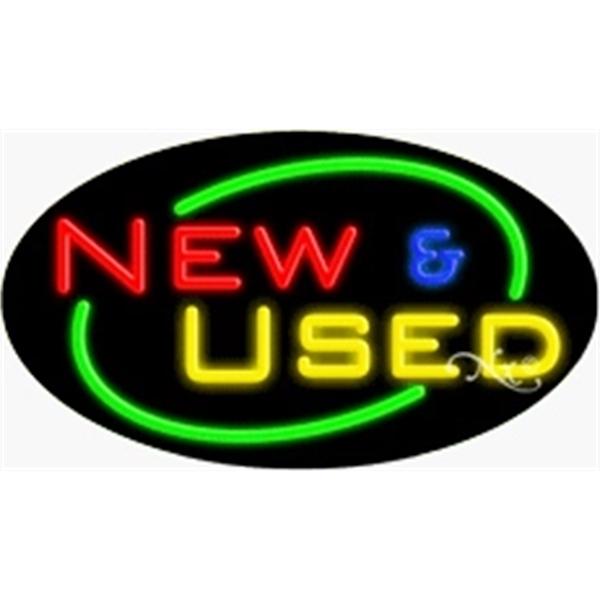 17" x 30" x 3" oval shaped, flashing neon sign; for... from ASI 30442 Above & Beyond Advertising Products / PromoAdLine