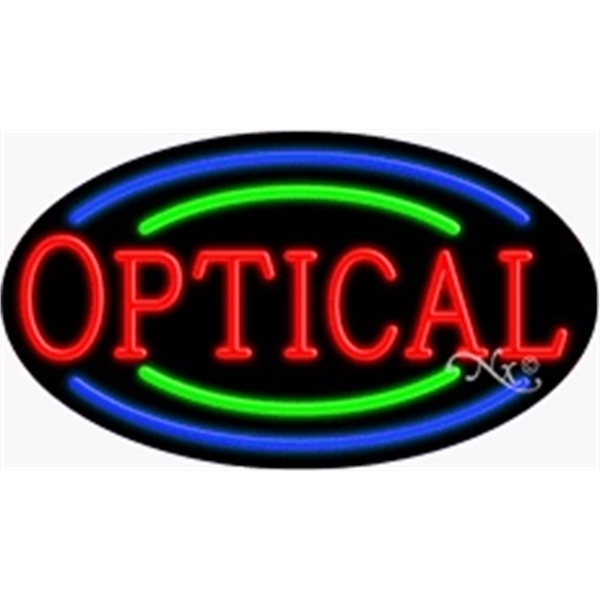 17" x 30" x 3" oval shaped, flashing neon sign; for... from ASI 30442 Above & Beyond Advertising Products / PromoAdLine