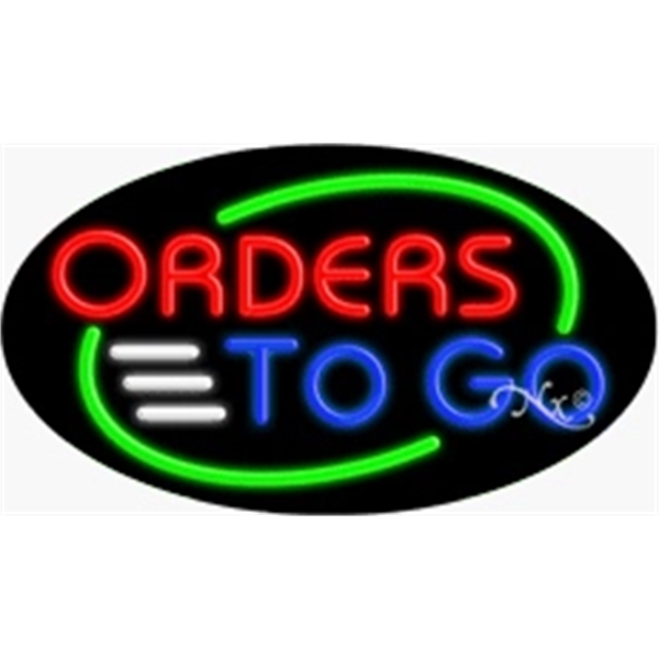 17" x 30" x 3" oval shaped, flashing neon sign; for... from ASI 30442 Above & Beyond Advertising Products / PromoAdLine