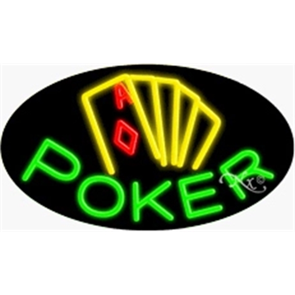 17" x 30" x 3" oval shaped, flashing neon sign; for... from ASI 30442 Above & Beyond Advertising Products / PromoAdLine