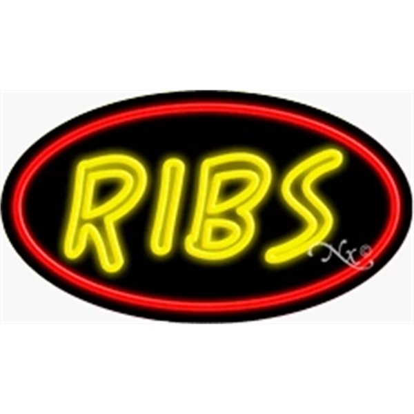 17" x 30" x 3" oval shaped, flashing neon sign; for... from ASI 30442 Above & Beyond Advertising Products / PromoAdLine