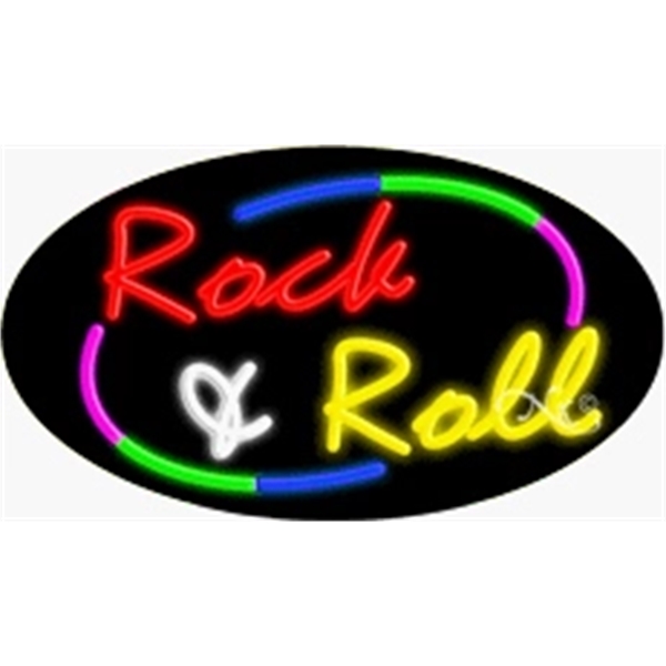 17" x 30" x 3" oval shaped, flashing neon sign; for... from ASI 30442 Above & Beyond Advertising Products / PromoAdLine