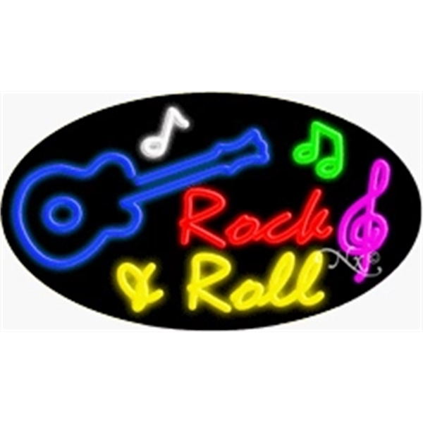 17" x 30" x 3" oval shaped, flashing neon sign; for... from ASI 30442 Above & Beyond Advertising Products / PromoAdLine