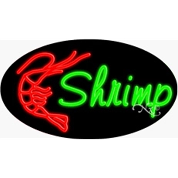 17" x 30" x 3" oval shaped, flashing neon sign; for... from ASI 30442 Above & Beyond Advertising Products / PromoAdLine