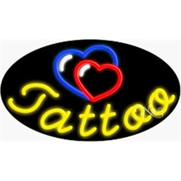 17" x 30" x 3" oval shaped, flashing neon sign; for... from ASI 30442 Above & Beyond Advertising Products / PromoAdLine