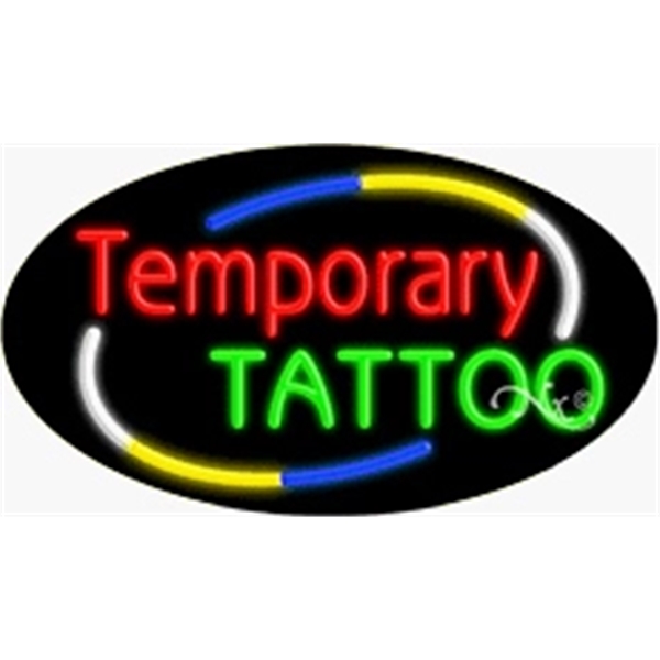 17" x 30" x 3" oval shaped, flashing neon sign; for... from ASI 30442 Above & Beyond Advertising Products / PromoAdLine