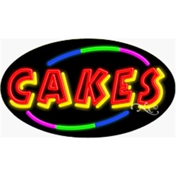 17" x 30" x 3" oval shaped, flashing neon sign; for... from ASI 30442 Above & Beyond Advertising Products / PromoAdLine