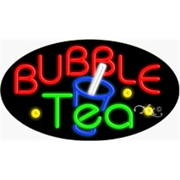 17" x 30" x 3" oval shaped, flashing neon sign; for... from ASI 30442 Above & Beyond Advertising Products / PromoAdLine