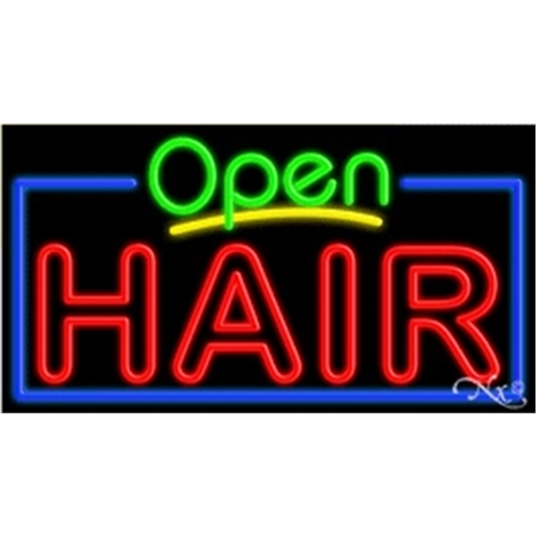 20" x 37" x 3" neon sign, mounted on an unbreakable... from ASI 30442 Above & Beyond Advertising Products / PromoAdLine