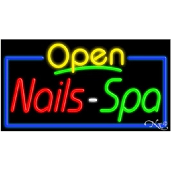20" x 37" x 3" neon sign with open, for indoor... from ASI 30442 Above & Beyond Advertising Products / PromoAdLine