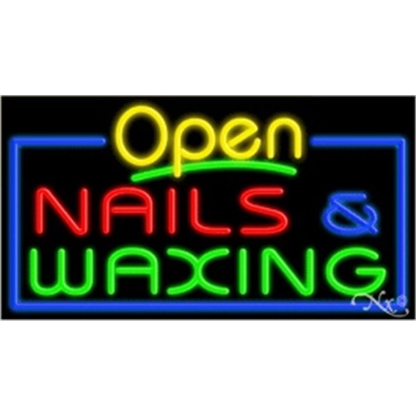 20" x 37" x 3" neon sign with open, for indoor... from ASI 30442 Above & Beyond Advertising Products / PromoAdLine