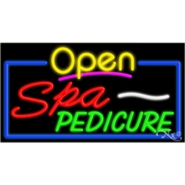 20" x 37" x 3" neon sign with open, for indoor... from ASI 30442 Above & Beyond Advertising Products / PromoAdLine