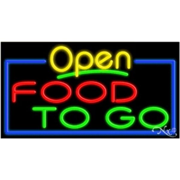 20" x 37" x 3" neon sign with open, for indoor... from ASI 30442 Above & Beyond Advertising Products / PromoAdLine
