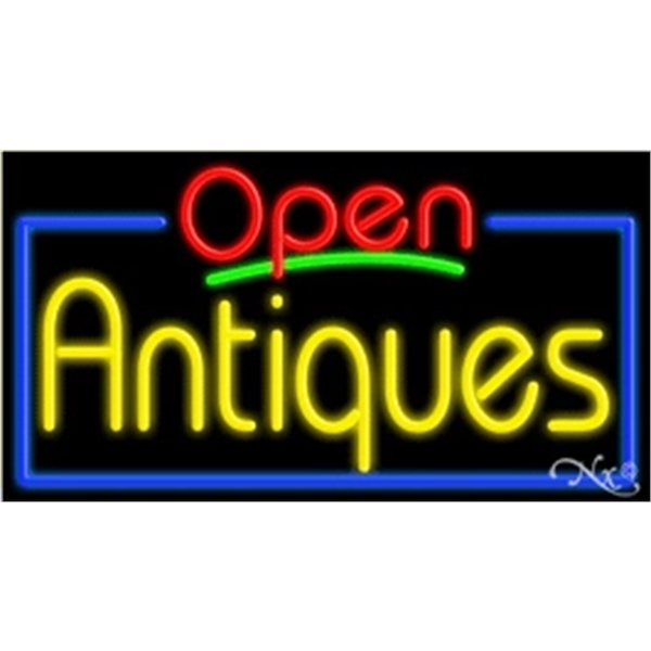 20" x 37" x 3" neon sign with open, for indoor... from ASI 30442 Above & Beyond Advertising Products / PromoAdLine