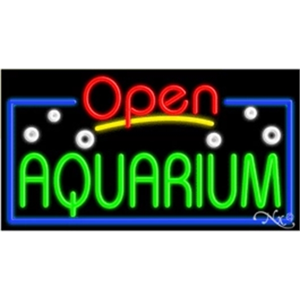 20" x 37" x 3" neon sign with open, for indoor... from ASI 30442 Above & Beyond Advertising Products / PromoAdLine