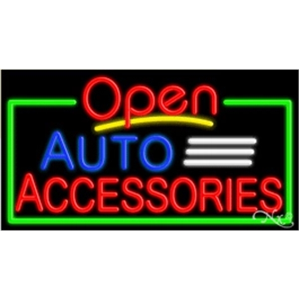 20" x 37" x 3" neon sign with open, for indoor... from ASI 30442 Above & Beyond Advertising Products / PromoAdLine