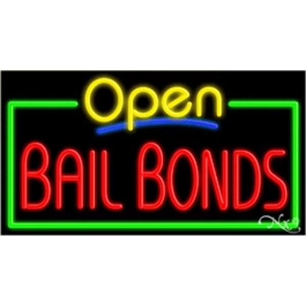 20" x 37" x 3" neon sign with open, for indoor... from ASI 30442 Above & Beyond Advertising Products / PromoAdLine