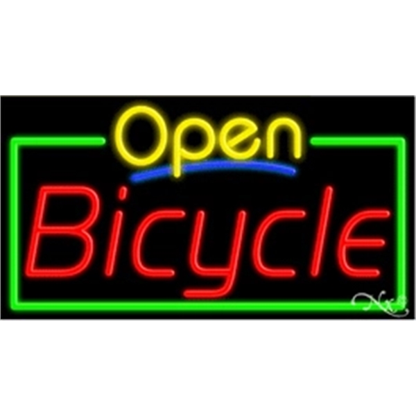 20" x 37" x 3" neon sign with open, for indoor... from ASI 30442 Above & Beyond Advertising Products / PromoAdLine