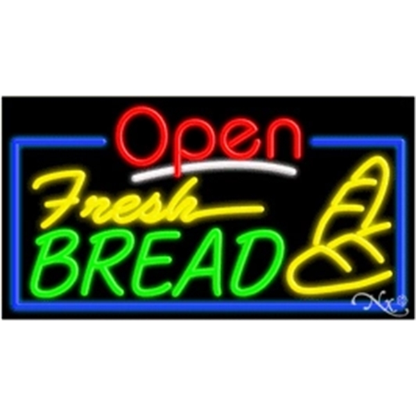 20" x 37" x 3" neon sign with open, for indoor... from ASI 30442 Above & Beyond Advertising Products / PromoAdLine