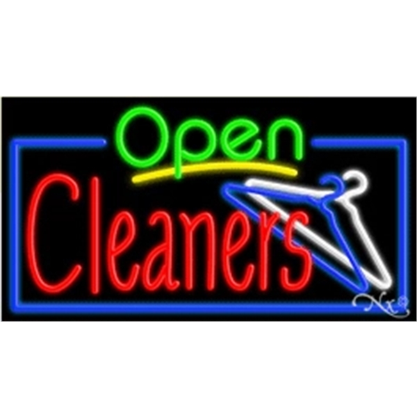 20" x 37" x 3" neon sign with open.... from ASI 30442 Above & Beyond Advertising Products / PromoAdLine