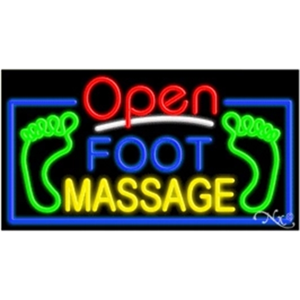 20" x 37" x 3" neon sign with open.... from ASI 30442 Above & Beyond Advertising Products / PromoAdLine