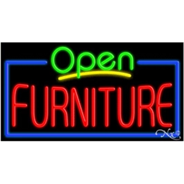 20" x 37" x 3" neon sign with open.... from ASI 30442 Above & Beyond Advertising Products / PromoAdLine