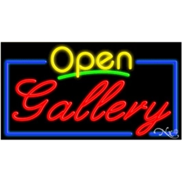 20" x 37" x 3" neon sign with open.... from ASI 30442 Above & Beyond Advertising Products / PromoAdLine