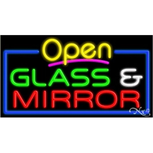 20" x 37" x 3" neon sign with open.... from ASI 30442 Above & Beyond Advertising Products / PromoAdLine