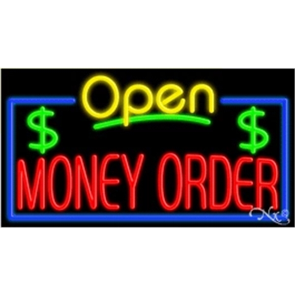 20" x 37" x 3" neon sign with open.... from ASI 30442 Above & Beyond Advertising Products / PromoAdLine
