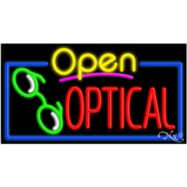 20" x 37" x 3" neon sign with open.... from ASI 30442 Above & Beyond Advertising Products / PromoAdLine