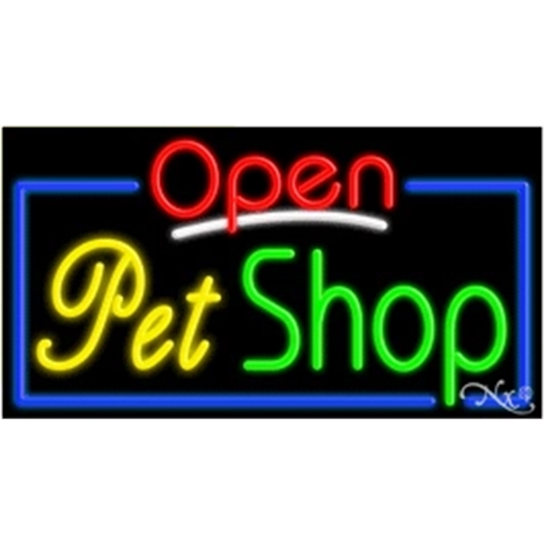 20" x 37" x 3" neon sign with open.... from ASI 30442 Above & Beyond Advertising Products / PromoAdLine