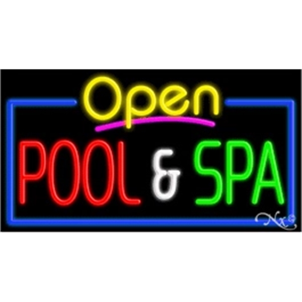 20" x 37" x 3" neon sign with open.... from ASI 30442 Above & Beyond Advertising Products / PromoAdLine